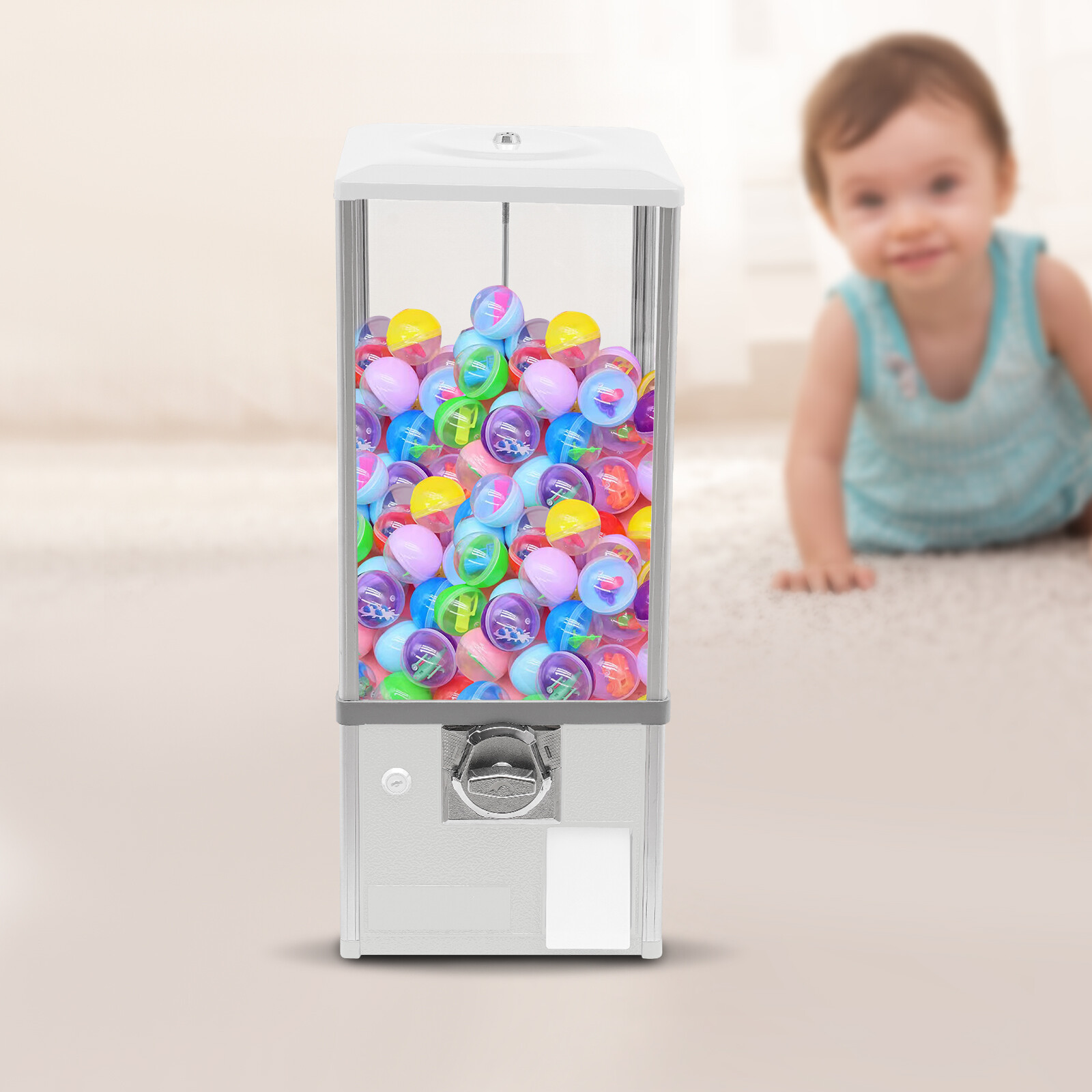 25 in Commercial Vending Machine Vending Machine Candy Vending Machine White