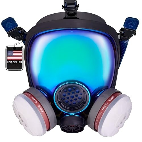 Full Face Respirator Mask – Air Purifying, Organic Vapor & Particulate -…