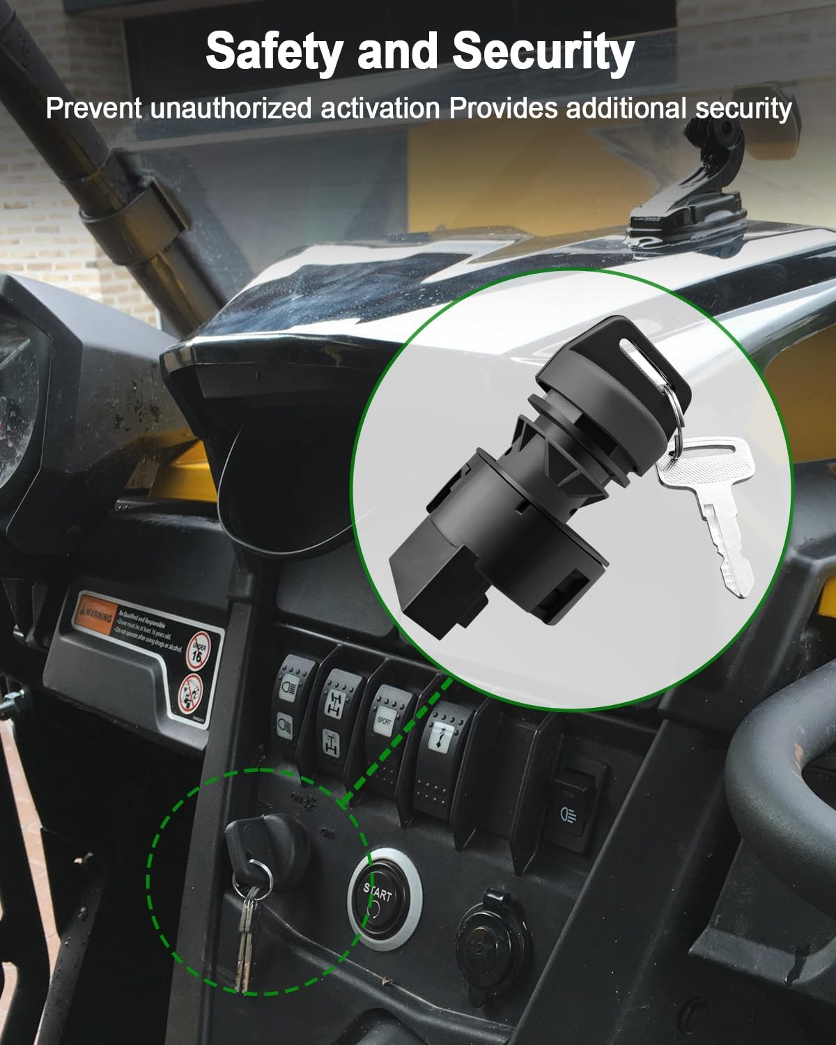Ignition Switch with Keys Fit for Can-Am 450 650 750 850 1000 Replace 710003847