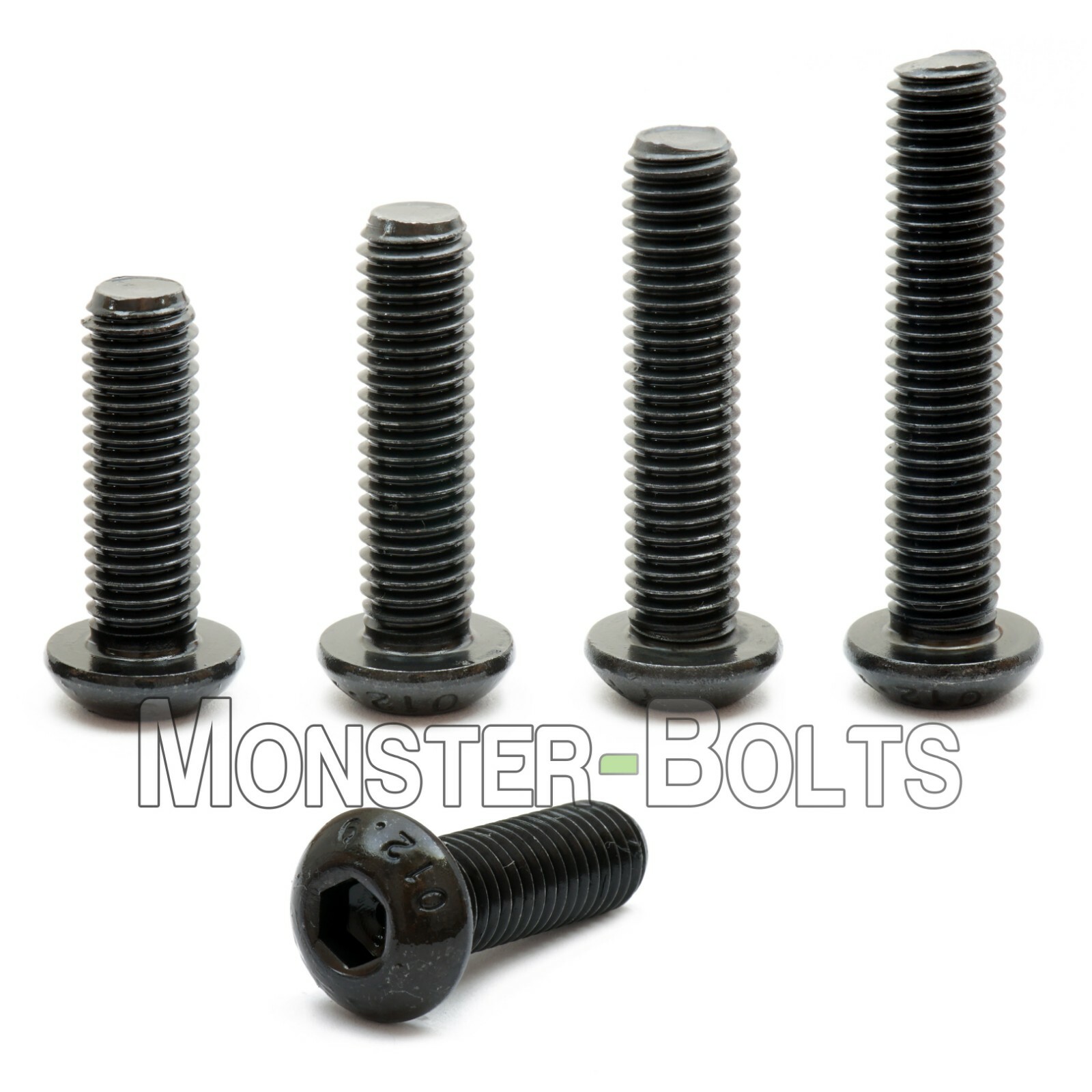 #10-24 Button Head Socket Cap Screws, Alloy Steel Black Oxide, US Coarse SAE