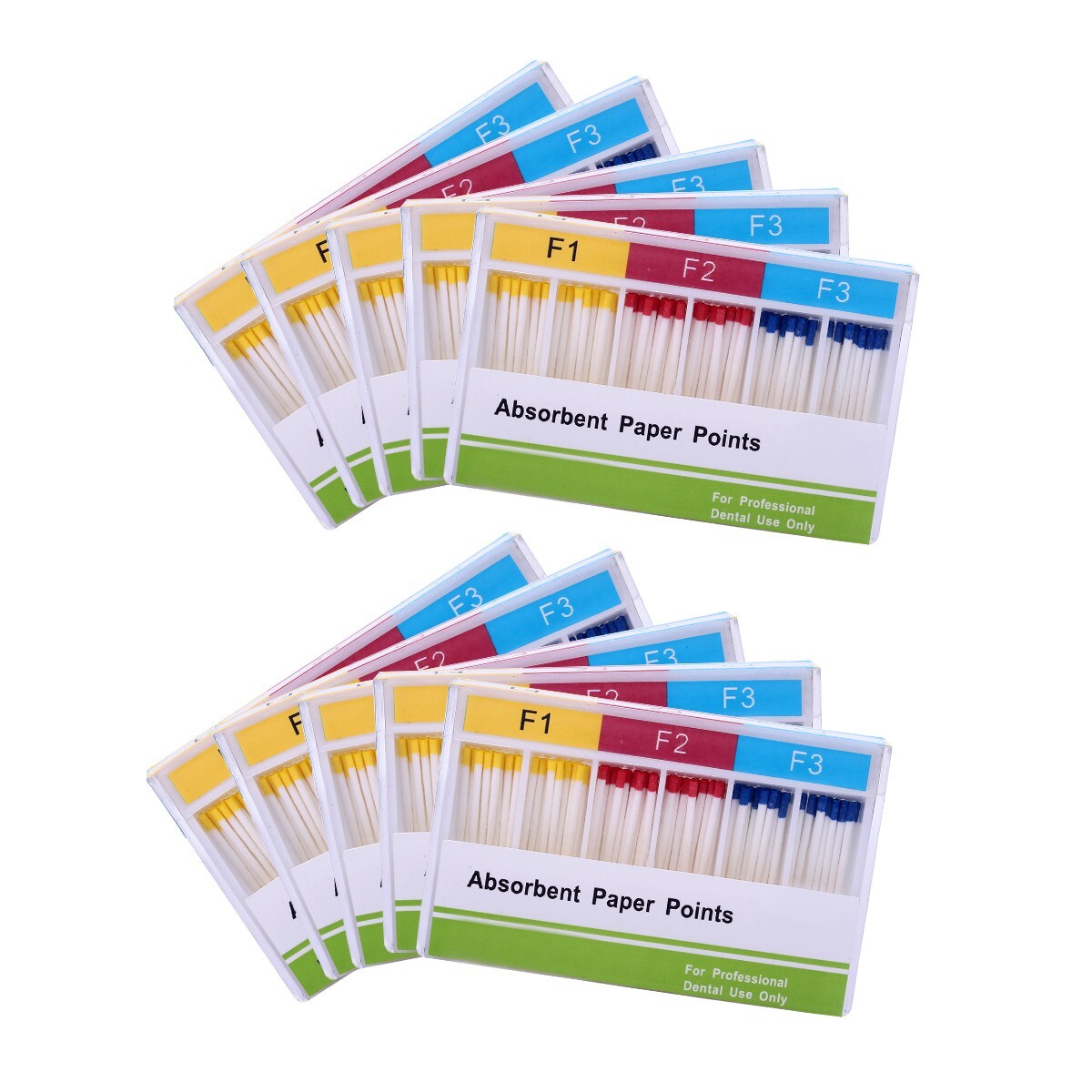5x AZDENT Dental Endodontic Absorbent Paper Points F1.F2.F3 60pcs/pack