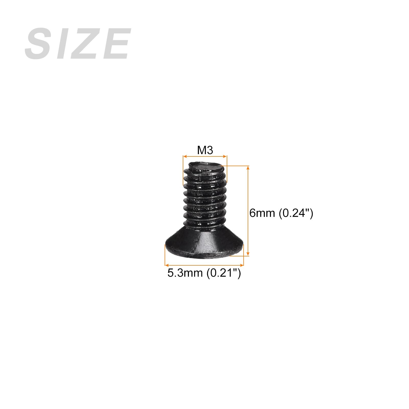 METALLIXITY Phillips Flat Head Screws (M3 x 6mm) 150Pcs, M3 x 6mm, Black