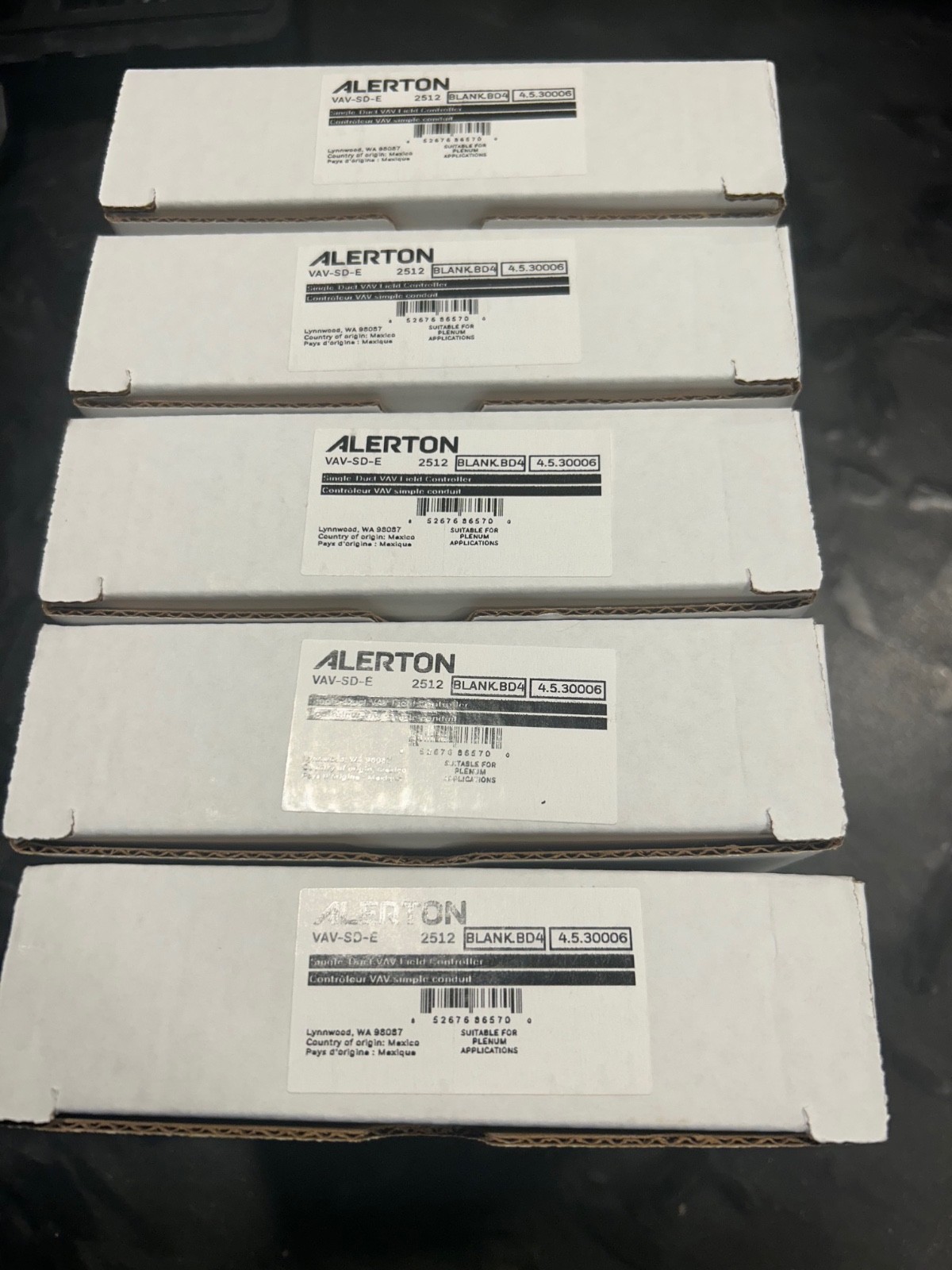 5 ct. Alerton VAV-SD-E BACnet-Compliant Field Controller, VAV Control New In Box