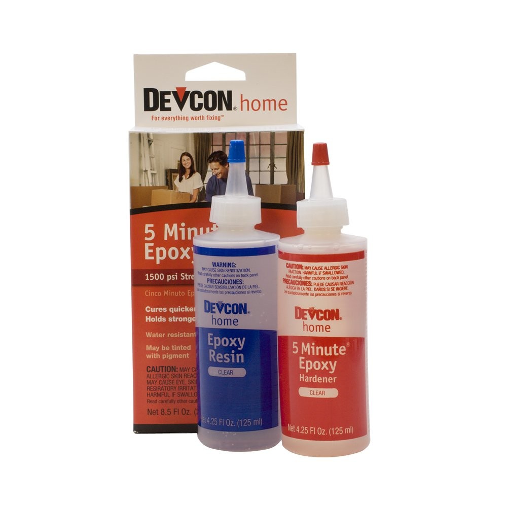 Devcon Epoxy, 5 Minute 4-1/2 Ounce Bottles, 2 4.25 ounces, Clear