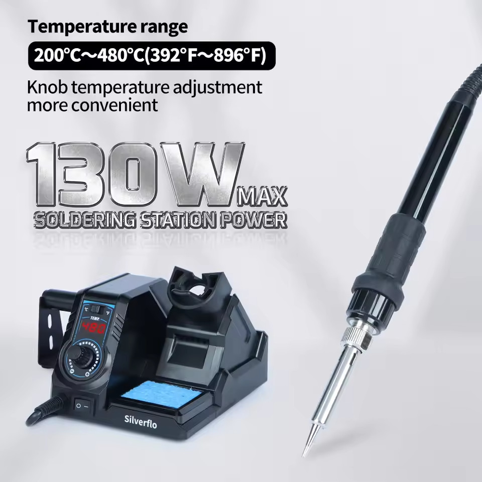 130W Soldering Station Quick Heat Adjustable Temp Welding Kit PCB DIY SMD Rework