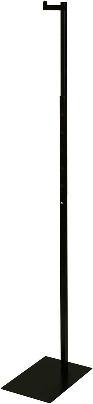 Single Costumer Clothing Display Stand Black Valet 72″ Garment Rack Adjustable