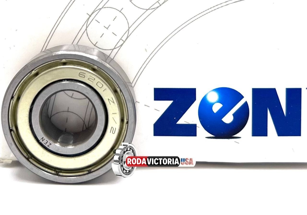 ZEN 6201 8 ZZ BALL BEARING, METAL SHIELDED, SPECIAL BORE 1/2″ 6201-1/2 465898