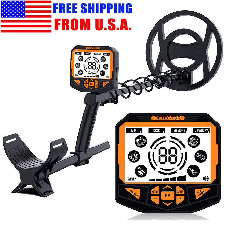 LCD Waterproof Metal Detector Professional Rechargeable Gold Detector 10″ Coil