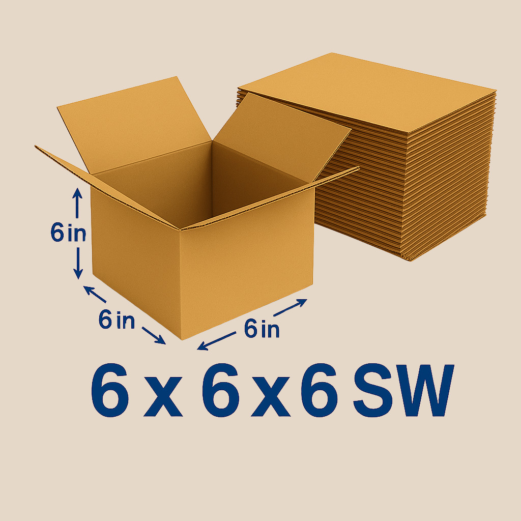 50 Pack 6x6x6 32ECT Corrugated Shipping Boxes| Cardboard Mailing Packing Cartons