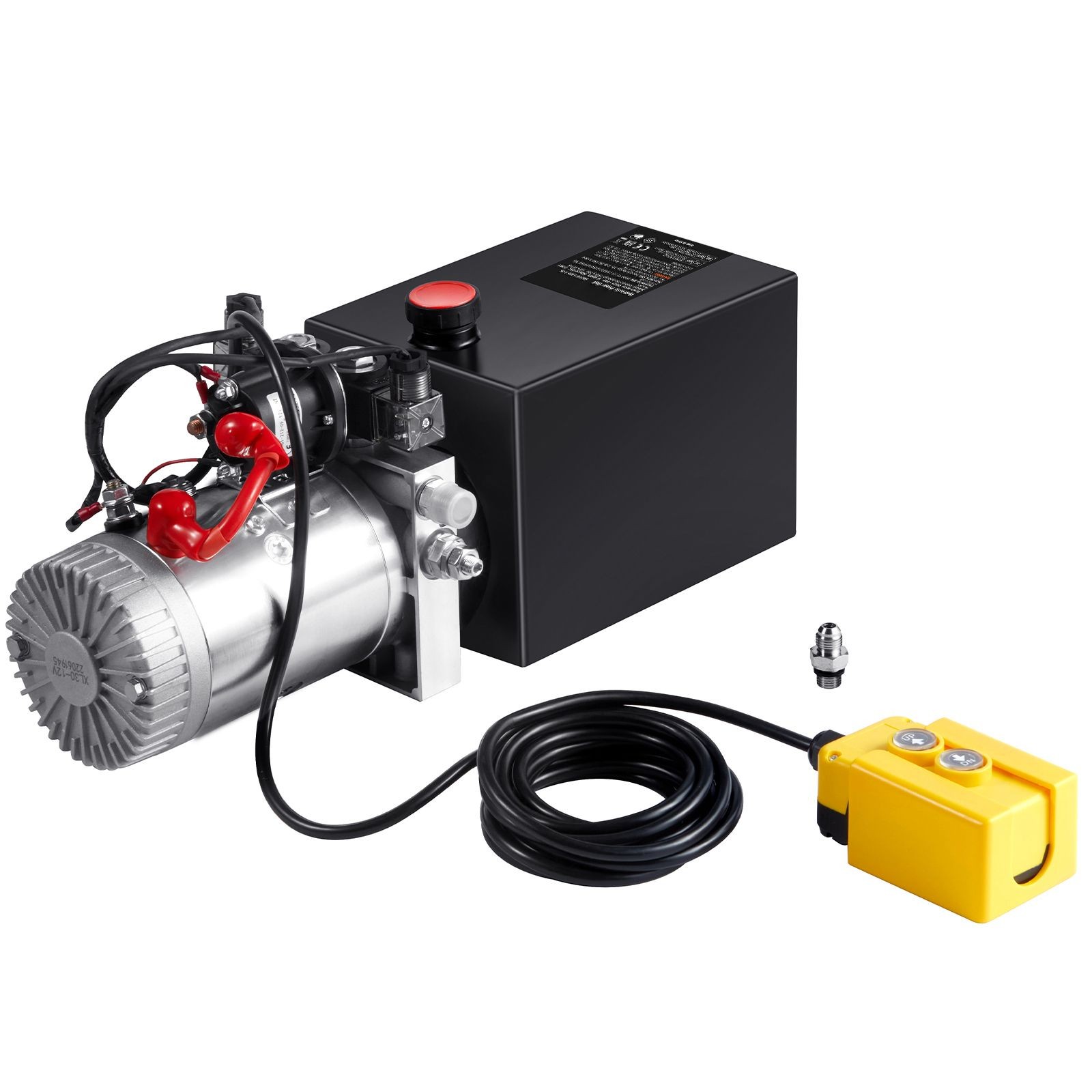 12V 1.6kW Hydraulic Pump 10qt, 3200 PSI, DC Double-Acting for Dump Trailer