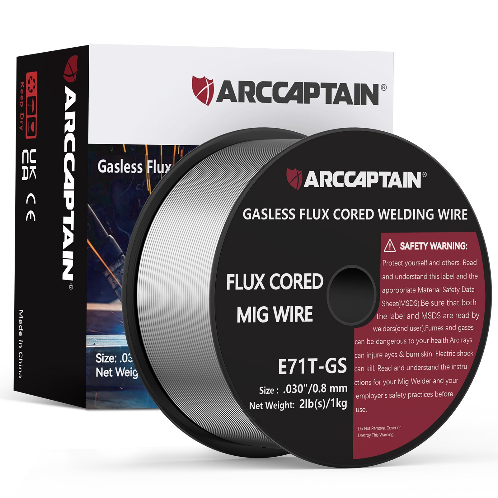 1-3 Pack Flux Core MIG Welding Wire .030″ / .035″ E71T-GS Gasless Mild Steel 2LB