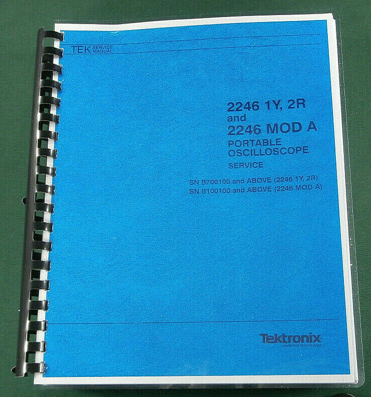 Tektronix 2246 Service Manual: w/11″X17″ Foldouts & Protective Plastic Covers