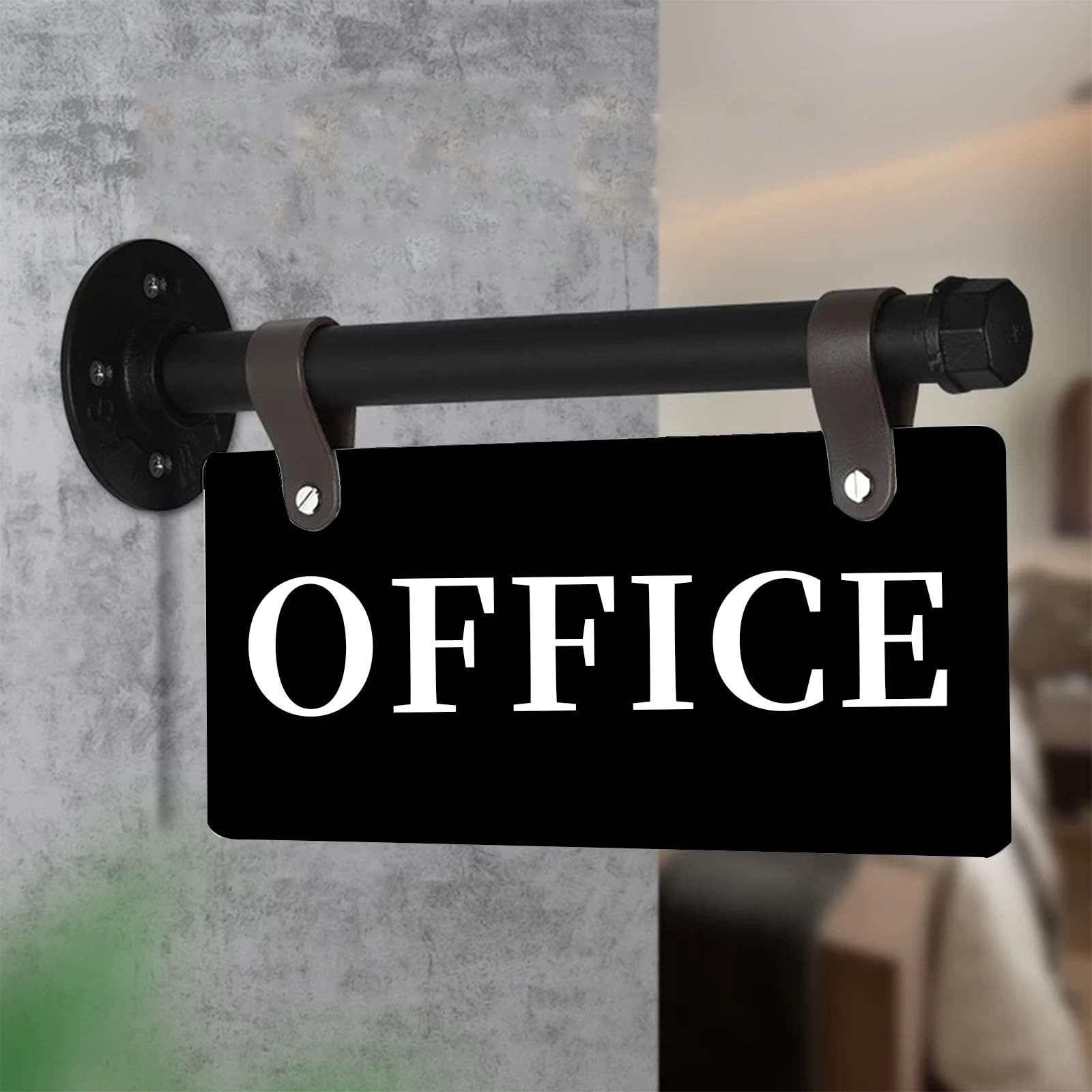 Hqvbvc Modern Office Sign 11″ x 6″ Double-Sided Wall-Mounted Office Door Sign…