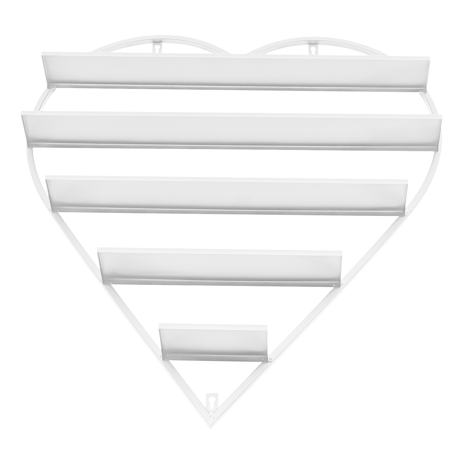 White Wall Nail Polish Storage Racks Heart-shaped Display Rack Polish Organizer