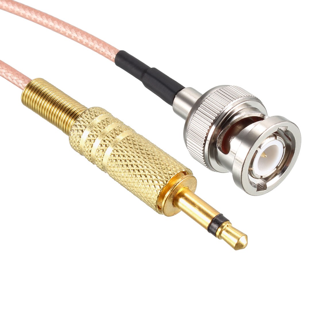 4ft RG316 BNC Male to 3.5mm 1/8″ Male Coaxial Audio Cable 50 Ohm Gold Tone