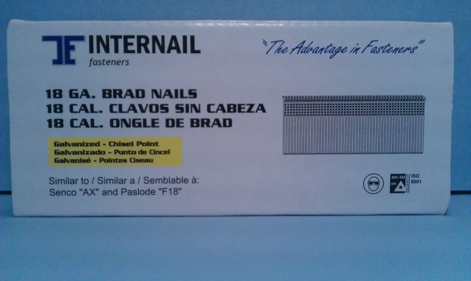 1″ Inch 18 Gauge Galvanized Finish Brad Nails 5,000 Count