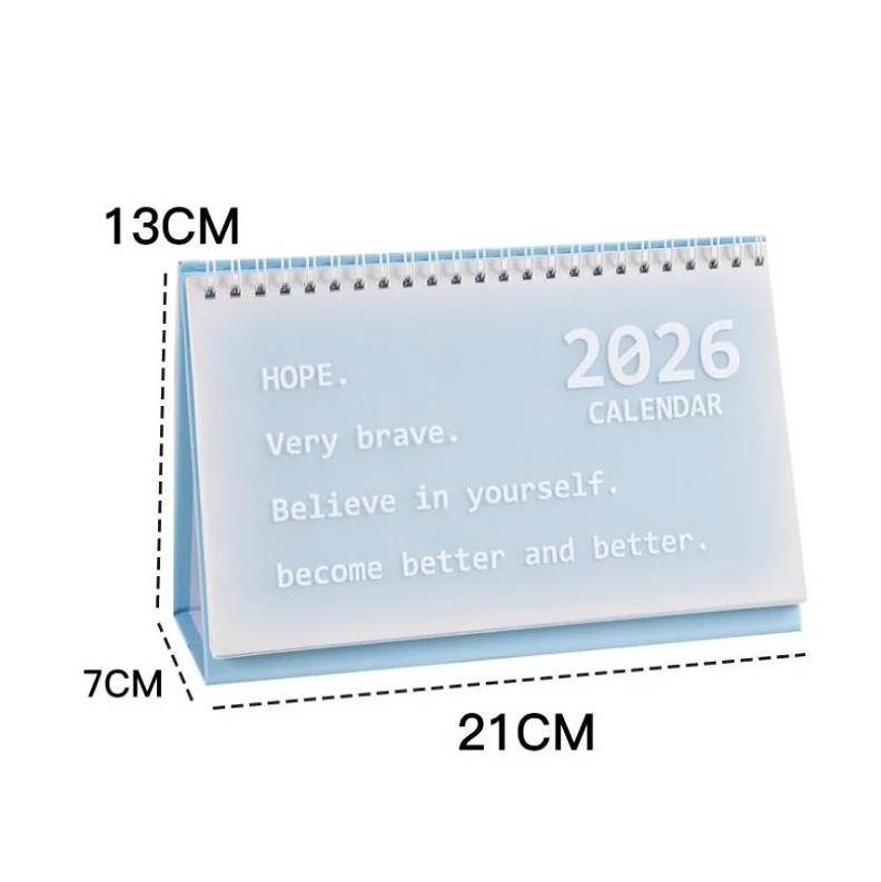 2026 Desktop Calendar Simple Creative Design with Motivational Messages