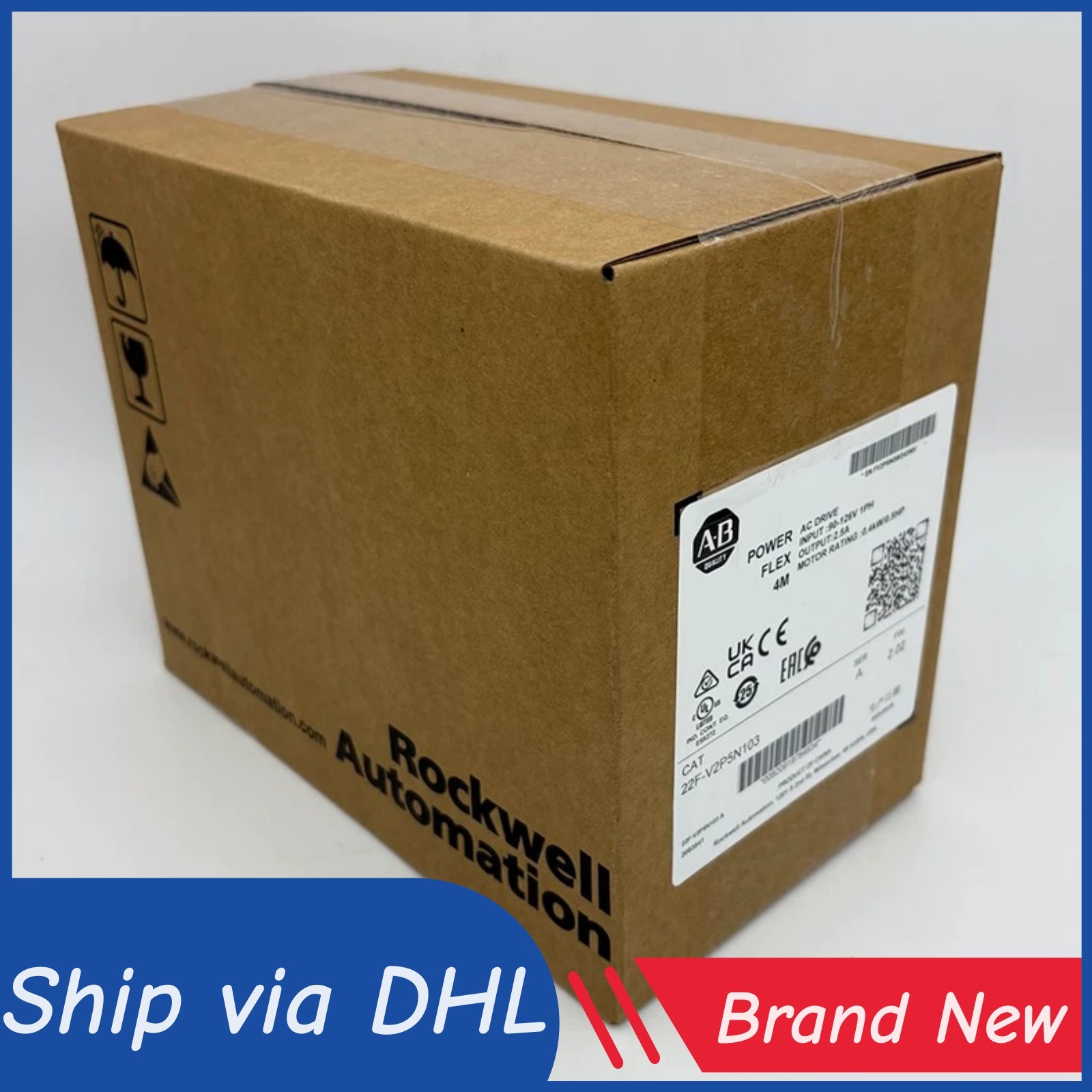 22F-V2P5N103 PowerFlex 4M 0.4kW 0.5HP 120V 1Ph 2.5A VFD New Free Ship
