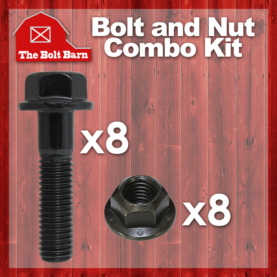 (8) M12-1.75×60 Class 10.9 DIN Hex Flange Bolts & (8) M12-1.75 Flange Lock Nuts