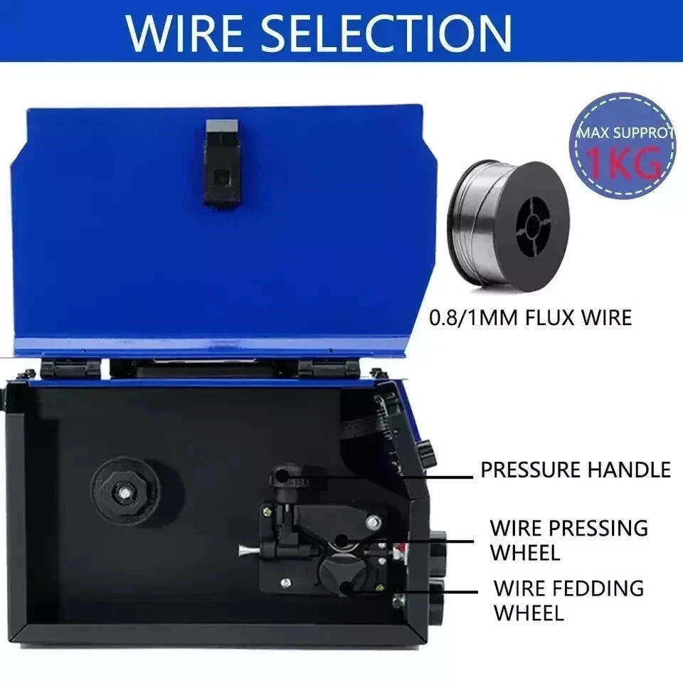 MIG200 3-IN-1 110V/220V Welder Machine 200A MIG/TIG/MMA Gasless IGBT LED Display