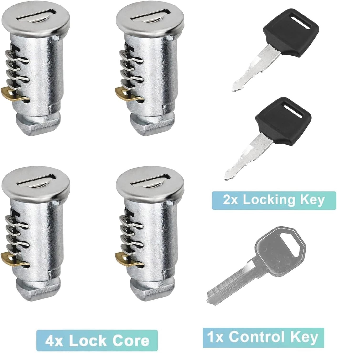 4 Pack Lock Cores Compatible with Thule One-Key System Lock Cylinders, Key Cylin