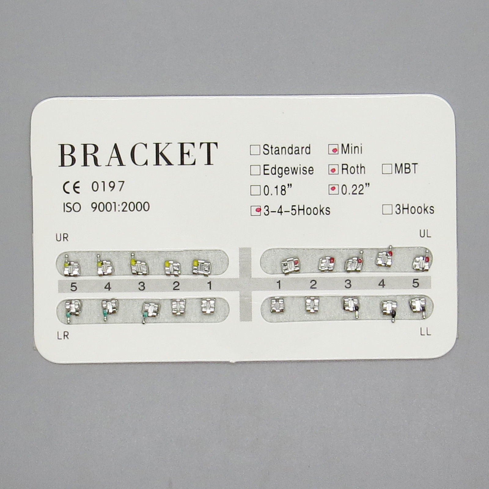 Dental Orthodontic Brace Kit 0.022 Roth Bracket NiTi Arch Wire Ligature Ties