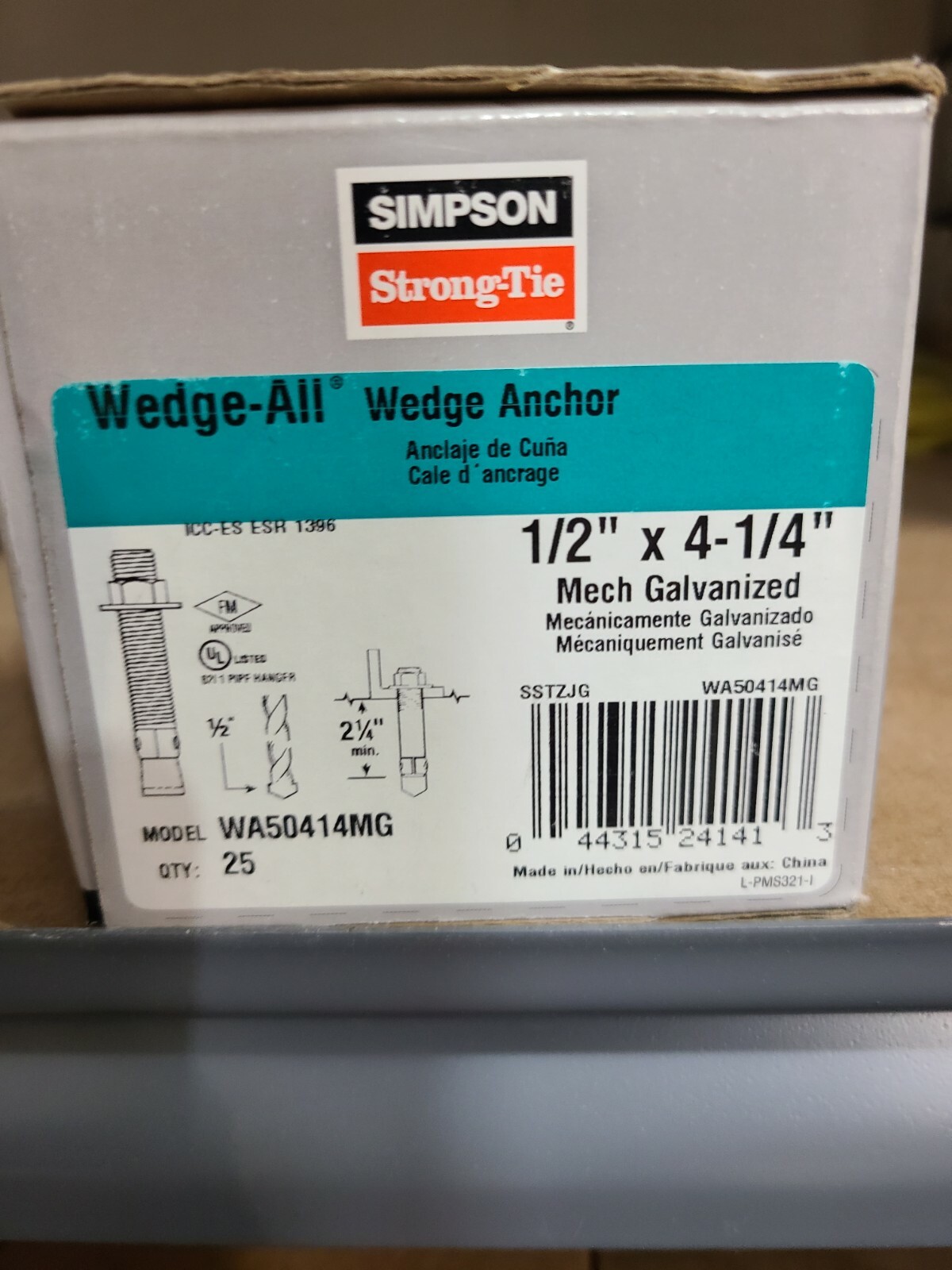 SIMPSON STRONG-TIE Wedge Anchors RedHead ~ BRAND NEW ~ FREE SHIPPING