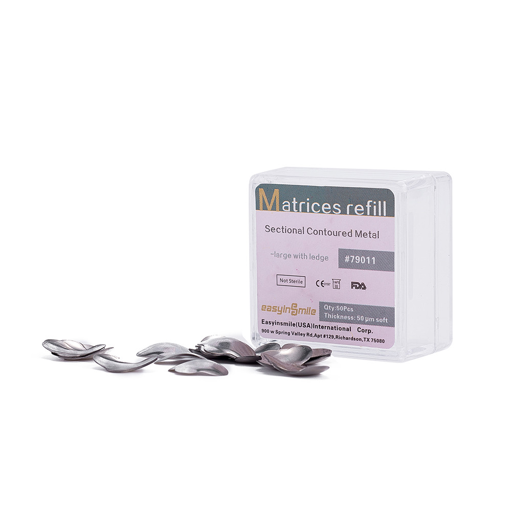 50pcs/box Dental Matrices Refill Sectional Contoured Stainless Steel Matix Bands