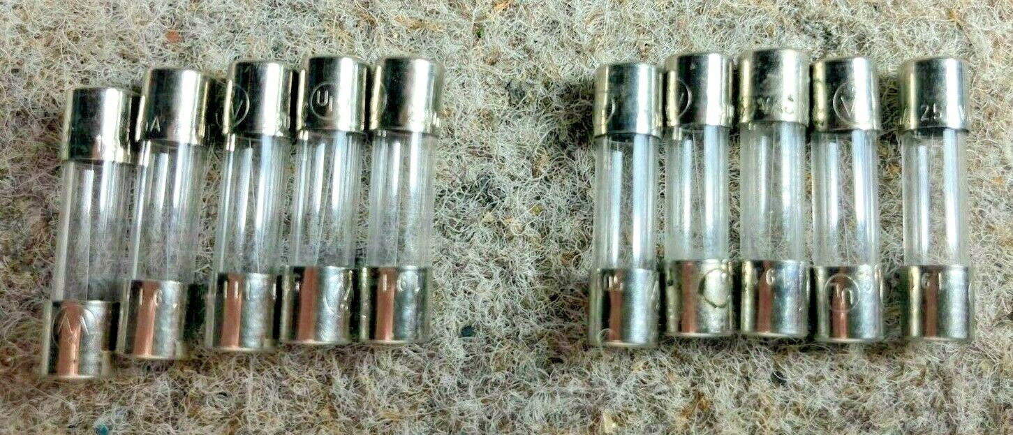 10 pcs 1A 1 Amp 250V 5x20mm Fast / Quick Blow Acting F Fuse