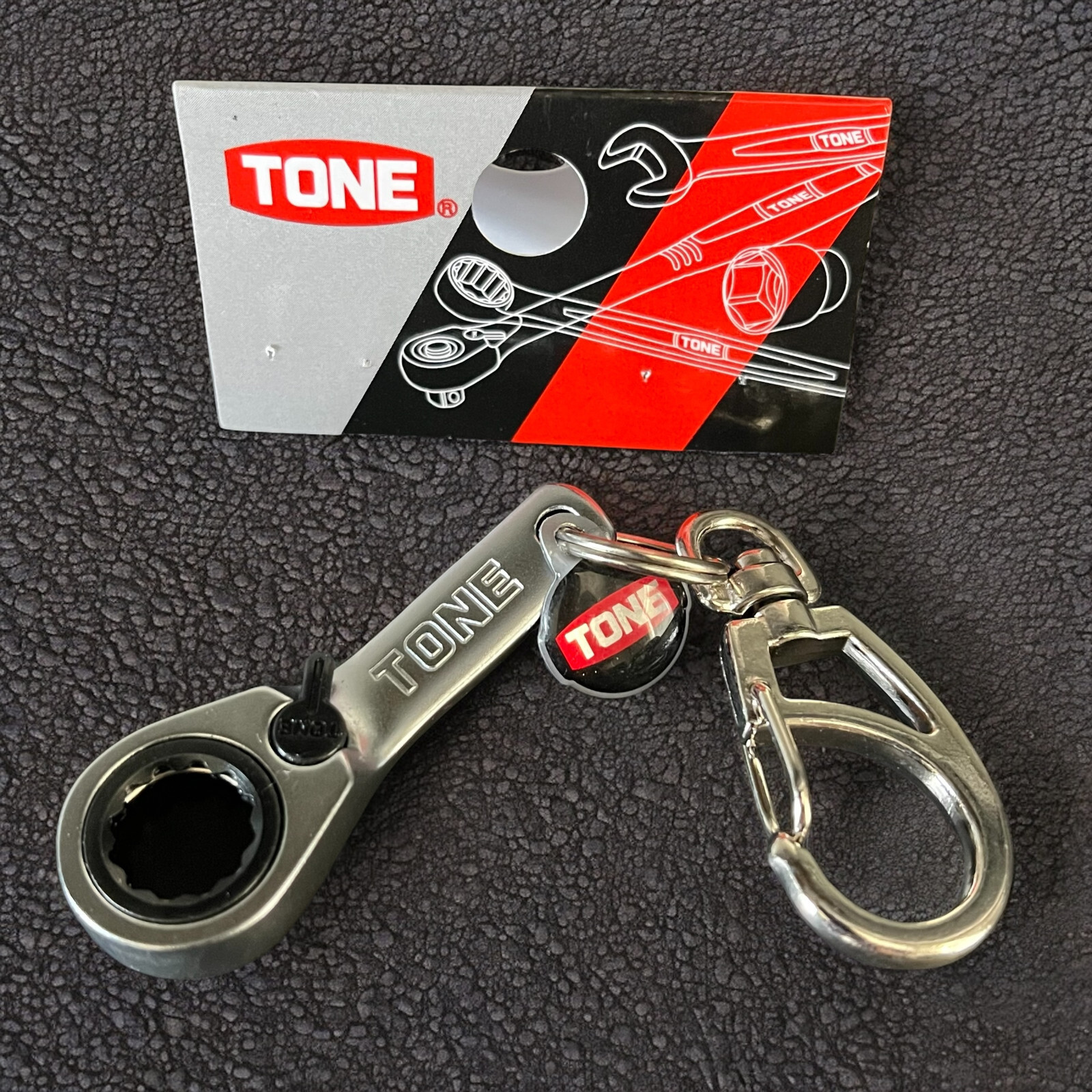 Tone Japan | G-032 key chain | 10mm Reversible offset ratcheting wrench