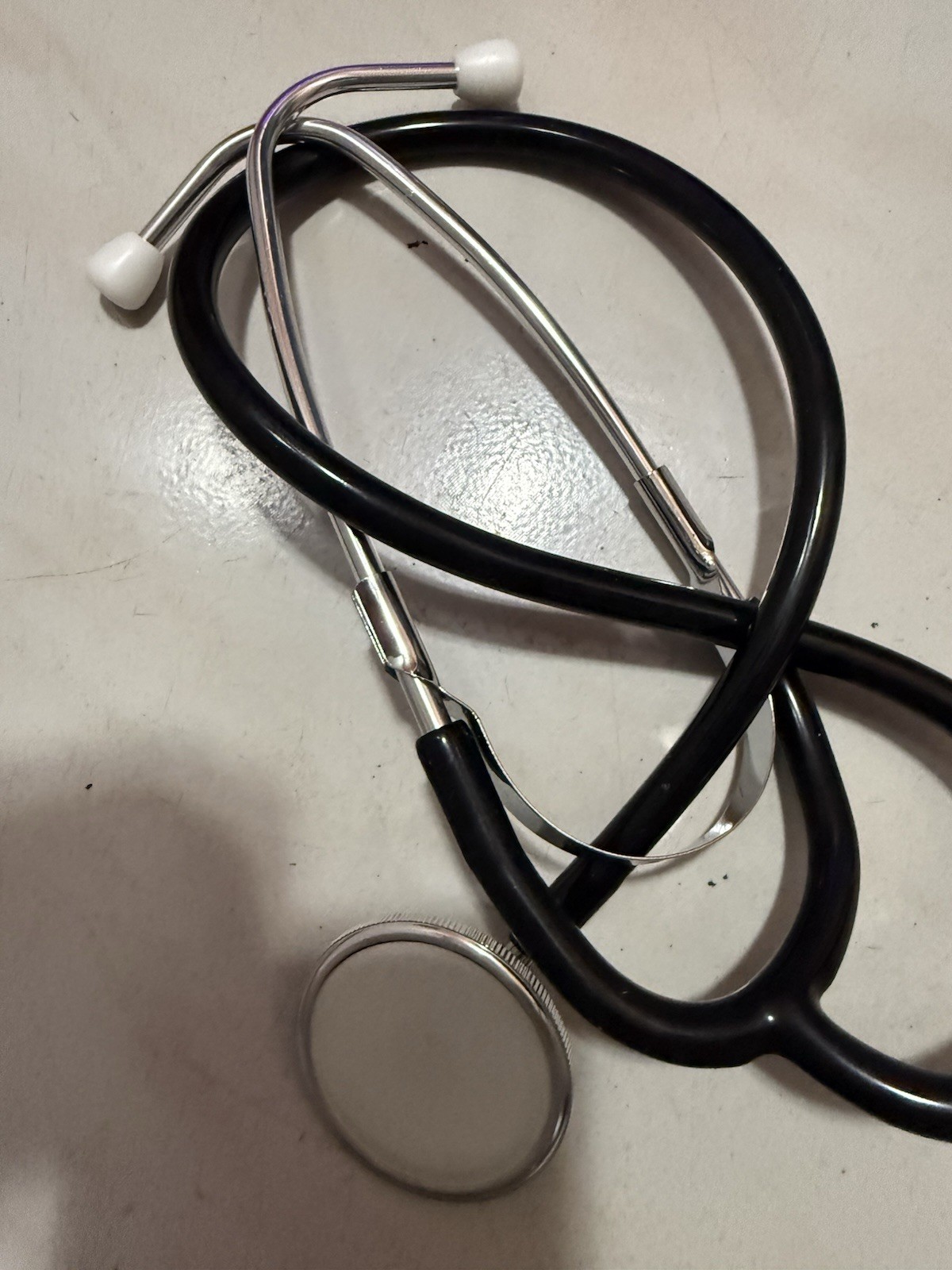 Acoustic Single Head (Diaphragm) Stethoscope, Black Tubing, Cardiology