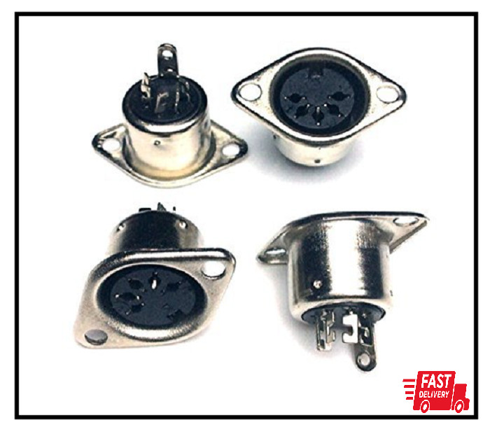 CESS DIN Female 5-Pin Jack Socket Connector Panel Mount Soldering – 5 Pin MIDI D