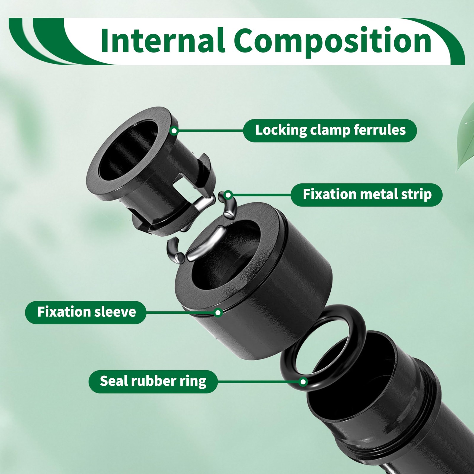52Pcs 1/4 Drip Irrigation Quick Connect Fittings Kit (12 Couplings, 10 Tees, 12