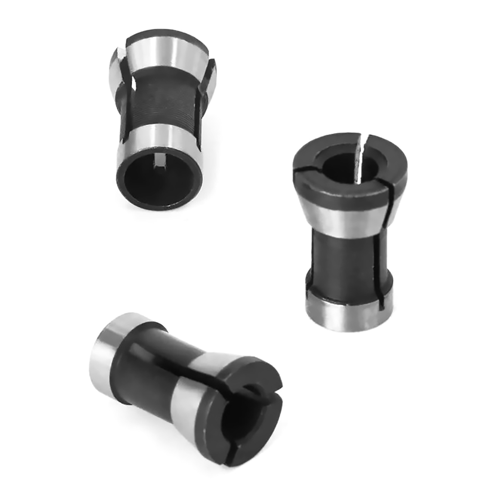 Premium Material 3pcs Router Bit Collet Chuck Clamping Adapter for CNC Engraving