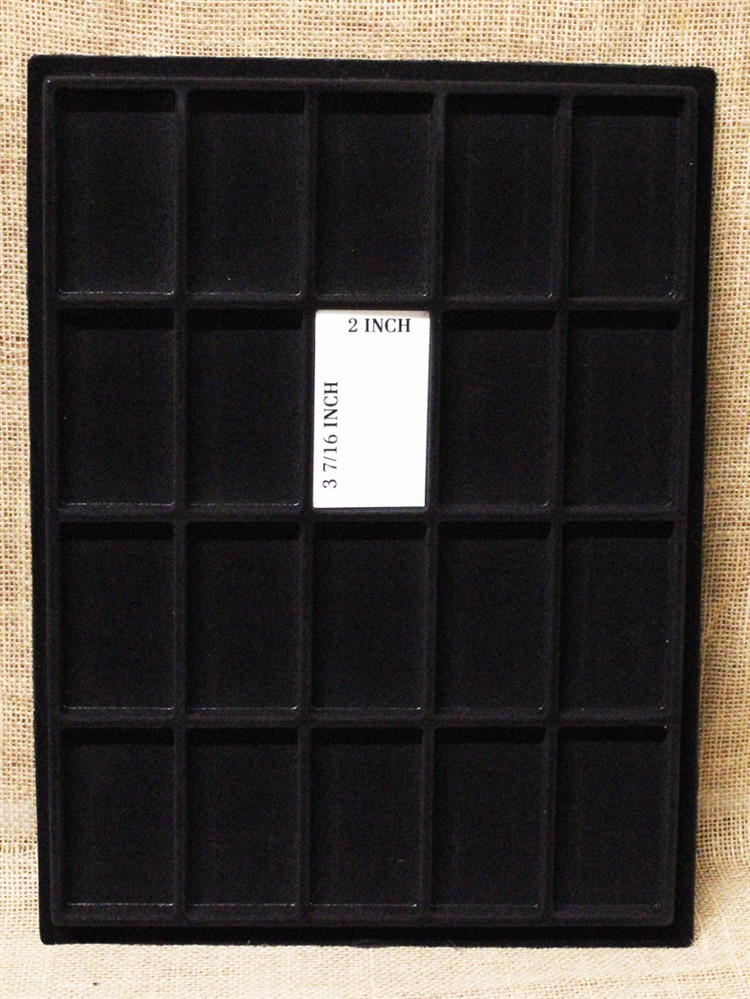 Inserts of “Riker” Style Display Case – 12″x16″ Black, 20 Pockets – Package of 2