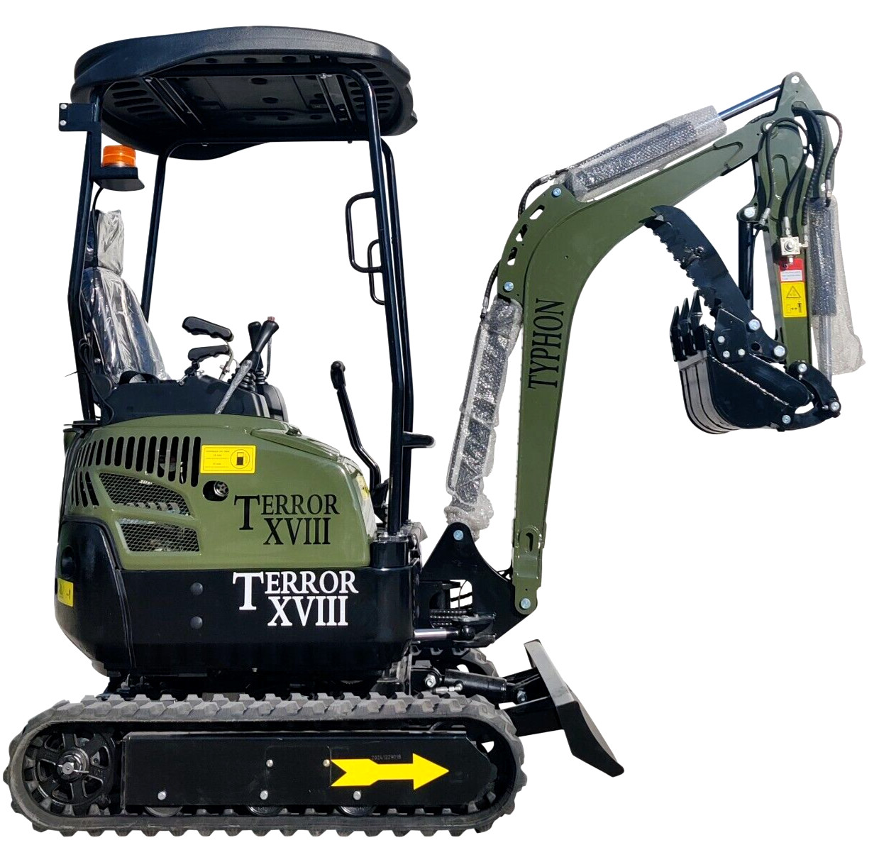 2025 4000 lb Typhon Terror XVIII Mini Excavator Rubber Track with Kubota Diesel