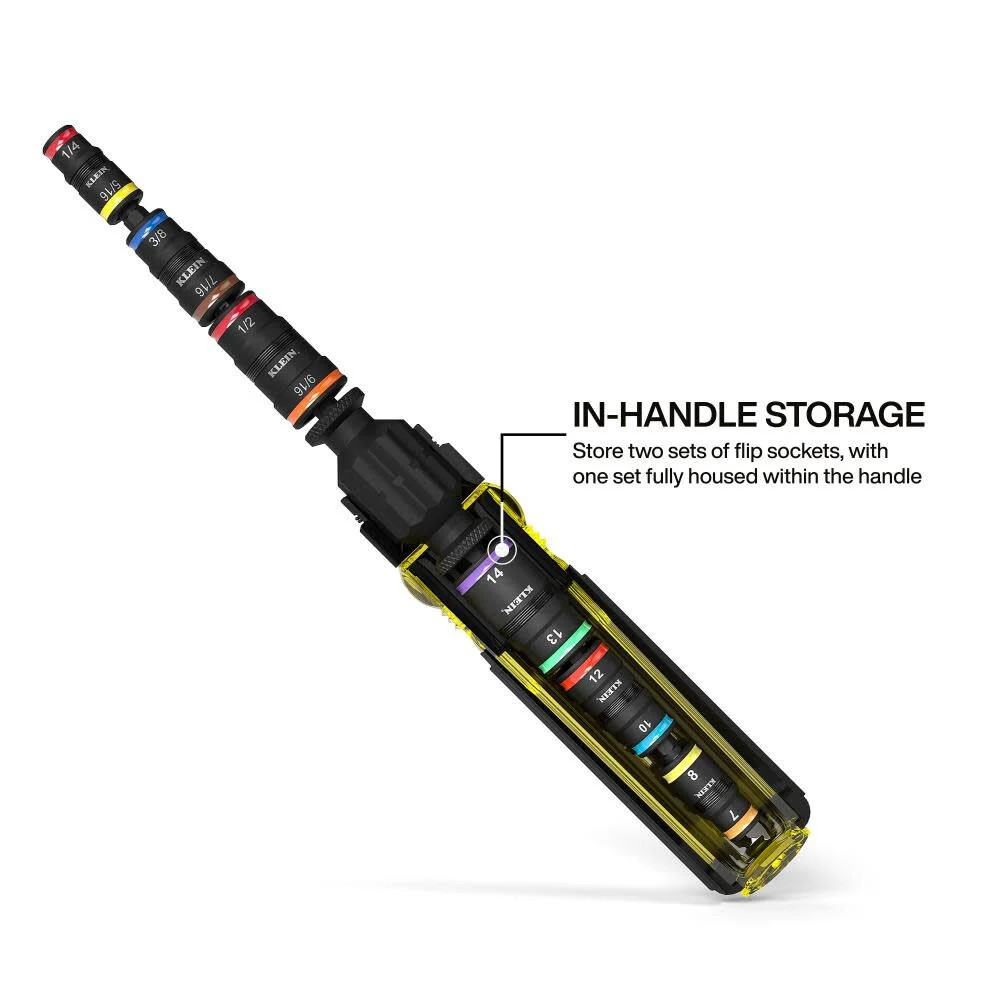 Klein Tools 14-In-1 Impact Rated Flip Socket