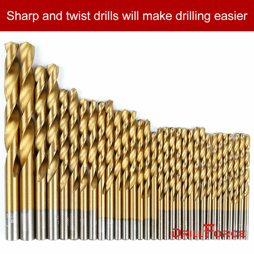 Drillforce 99PCS Drill Bit Set 1/16″-3/8″ HSS Titanium Multi Bits Metal Tools