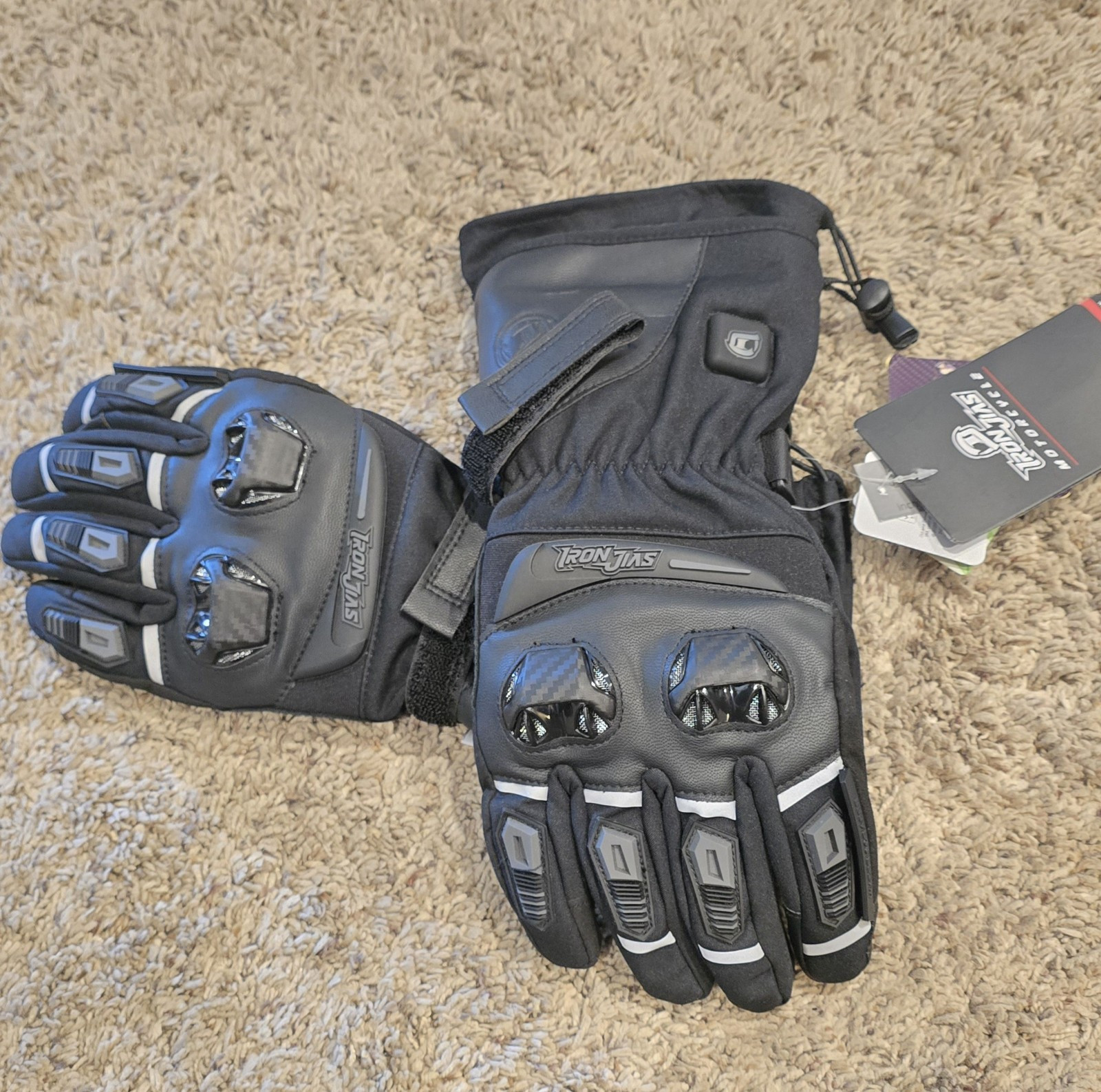 Heated Motorcycle Gloves, Waterproof Windproof Touchscreen Winter Skiing Glov…