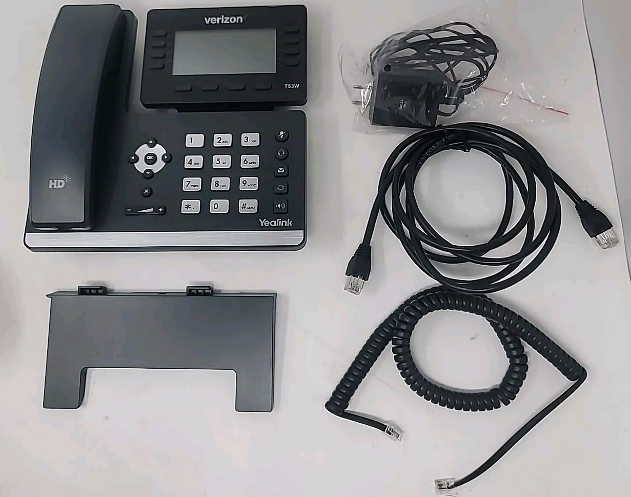 Verizon Yealink SIP-T53W IP Desk Business Phone Corded-Cordless Wi-Fi Bluetooth