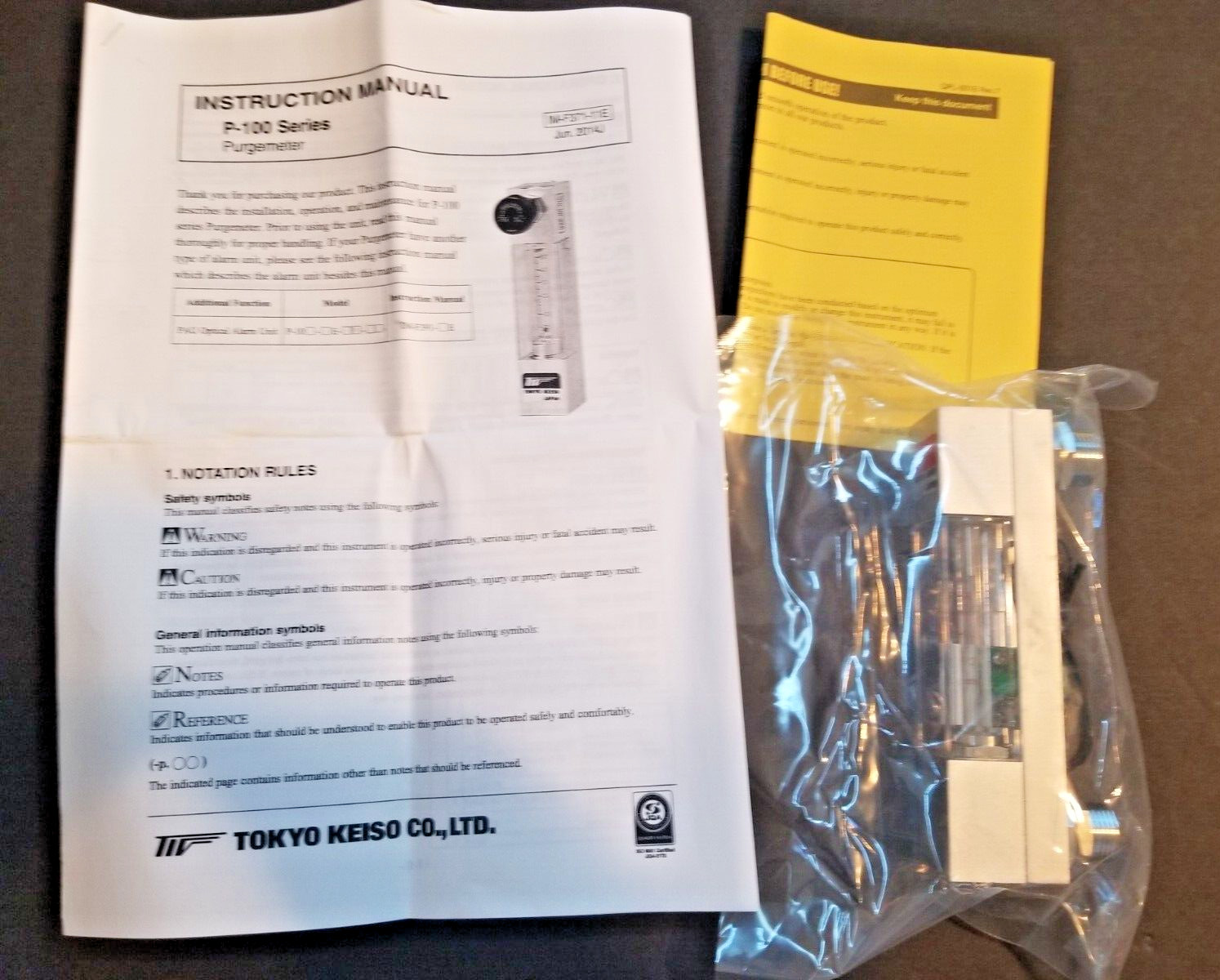 Tokyo Keiso Model P-100 Series Purgemeter – New In Sealed Package