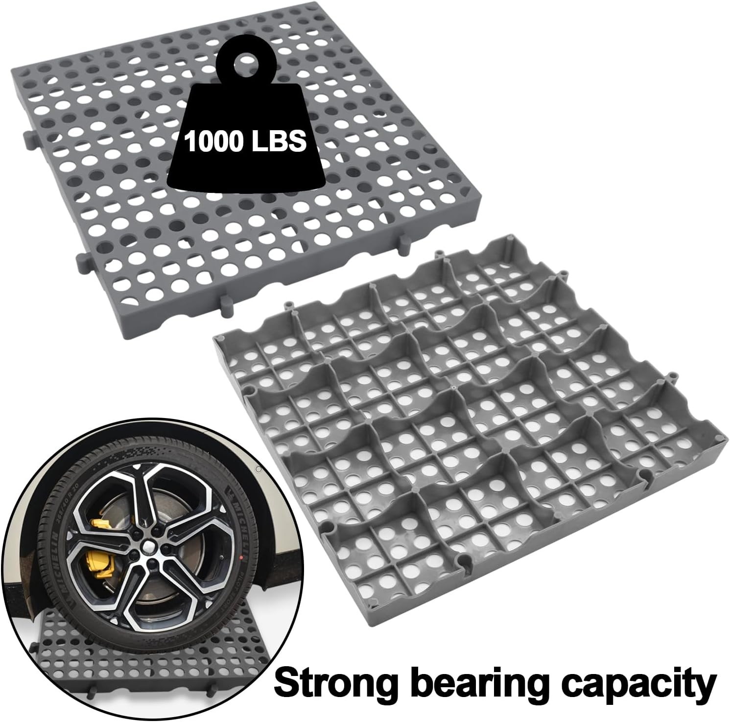 Stackable and Interlocking Heavy Duty Plastic Pallets – 3-Pack for Versatile Use