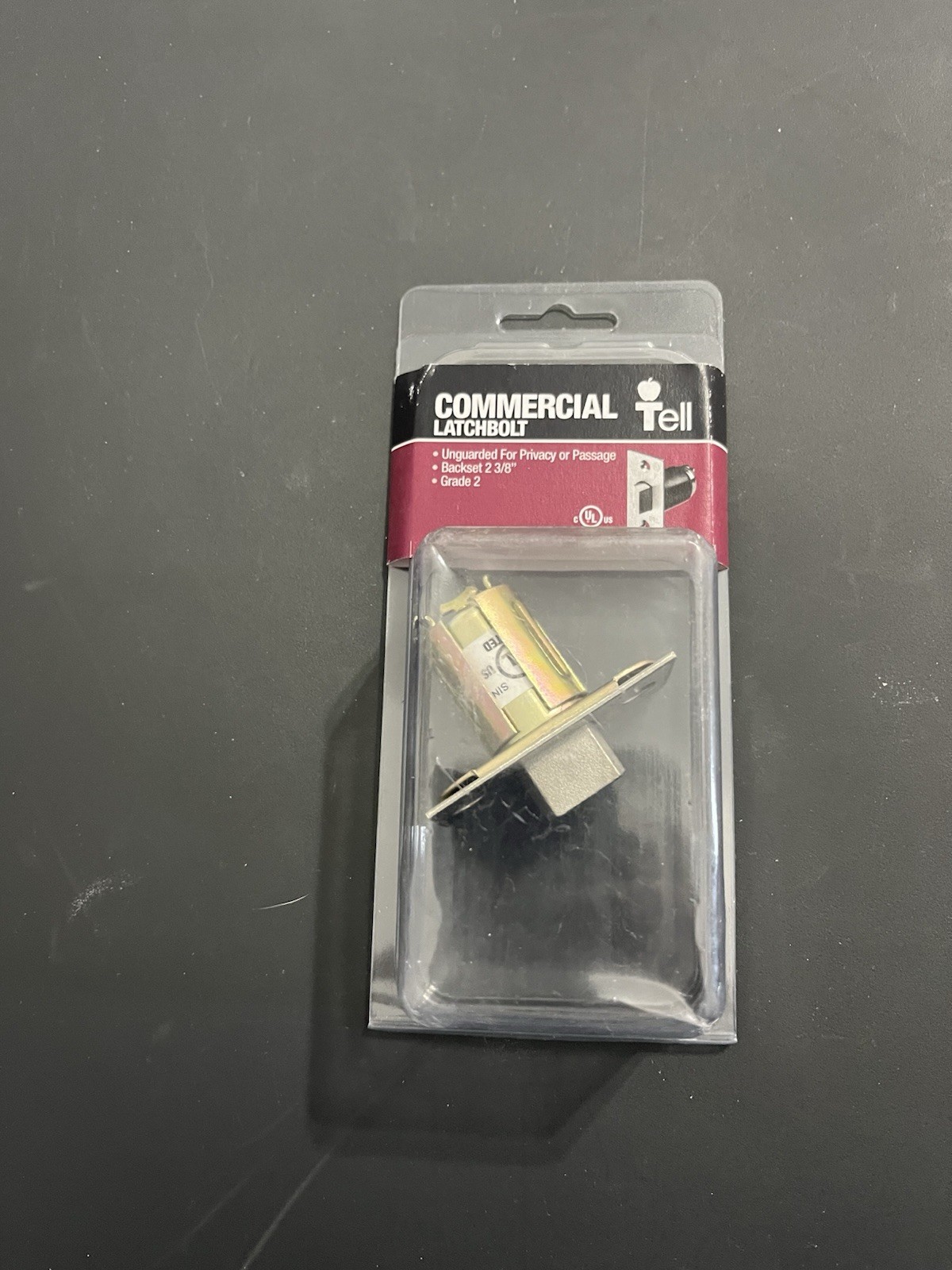 Tell Manufacturing CL100185 Backset Unguarded Cylindrical Latchbolt, 2-3/8″