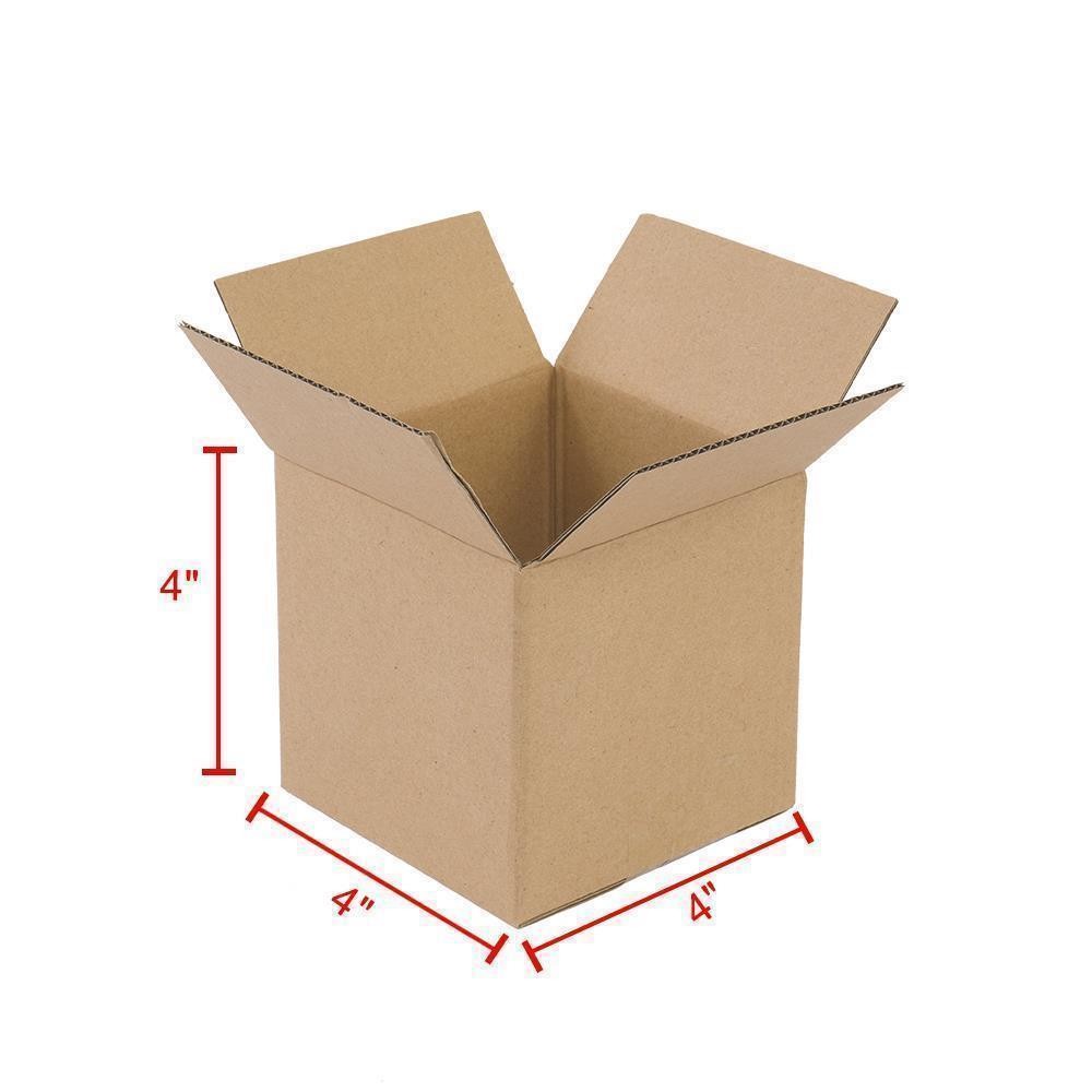 100 4x4x4 Shipping Boxes Mailing Moving Packing Storage Cardboard Paper Boxes