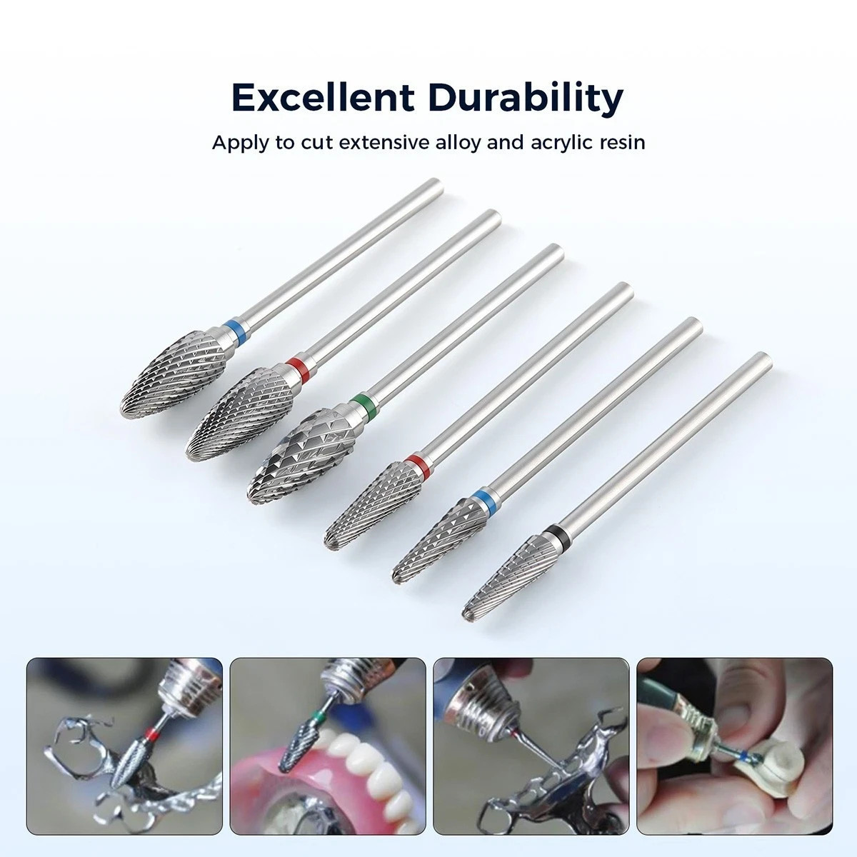 Dental Lab Tungsten Carbide Burs Low Speed Steel Polishing Cutting Bur HP 2.35mm