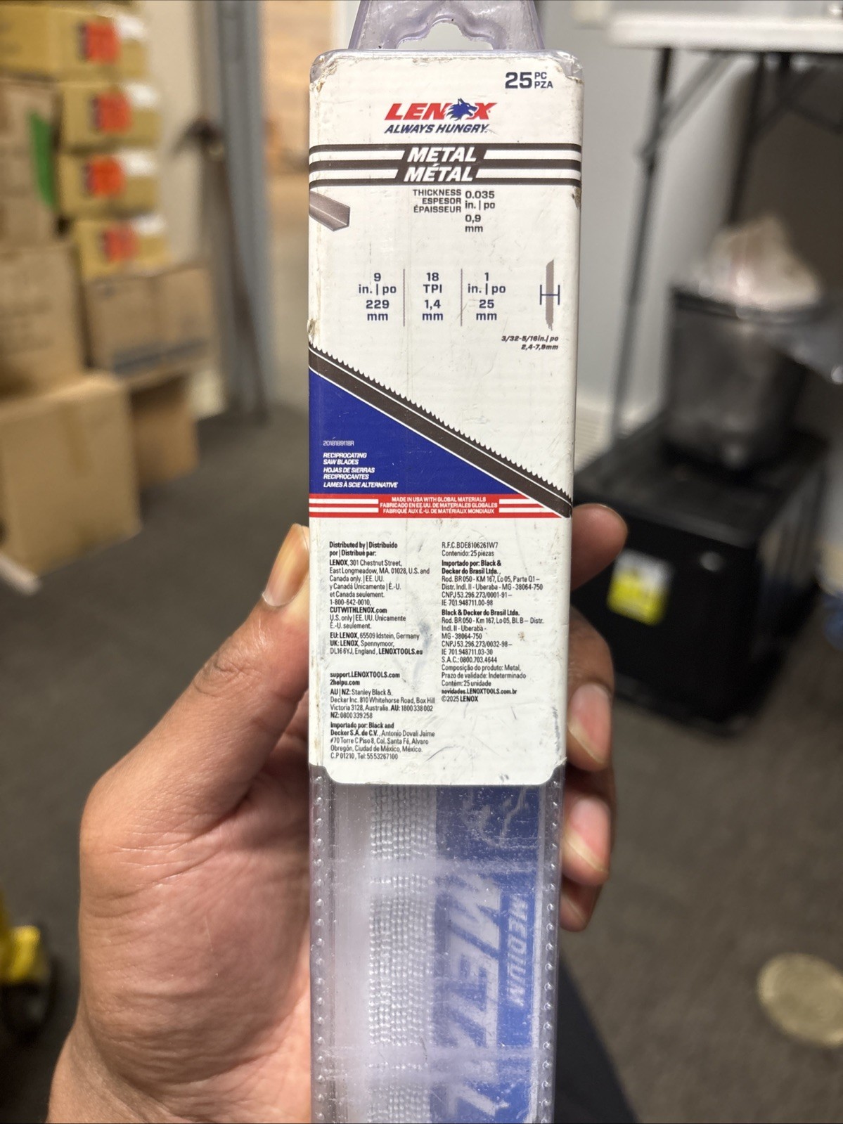25 Pack Lenox 9″ x 1″ x 0.035″ 18 TPI Reciprocating Saw Blades 20181B9118R New