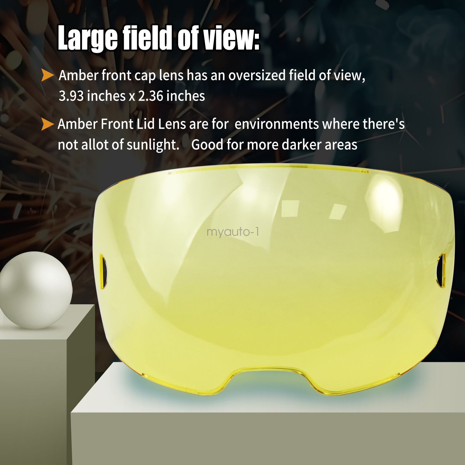 10 PACK 0700000803 Amber Front Cover Lens For ESAB Sentinel A50 Welding Helmet