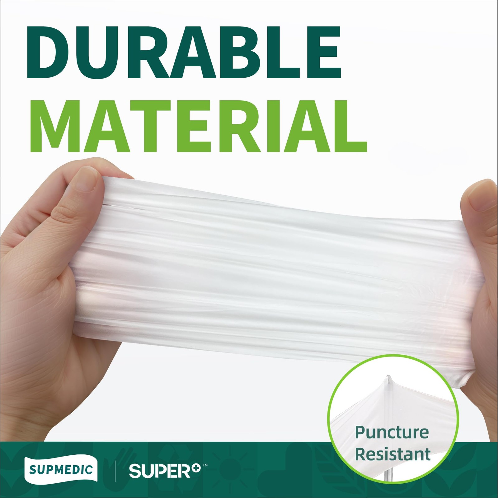 Supmedic Vinyl Disposable Exam Gloves, Clear 4 Mil Medium, 100 Medium (Clear)