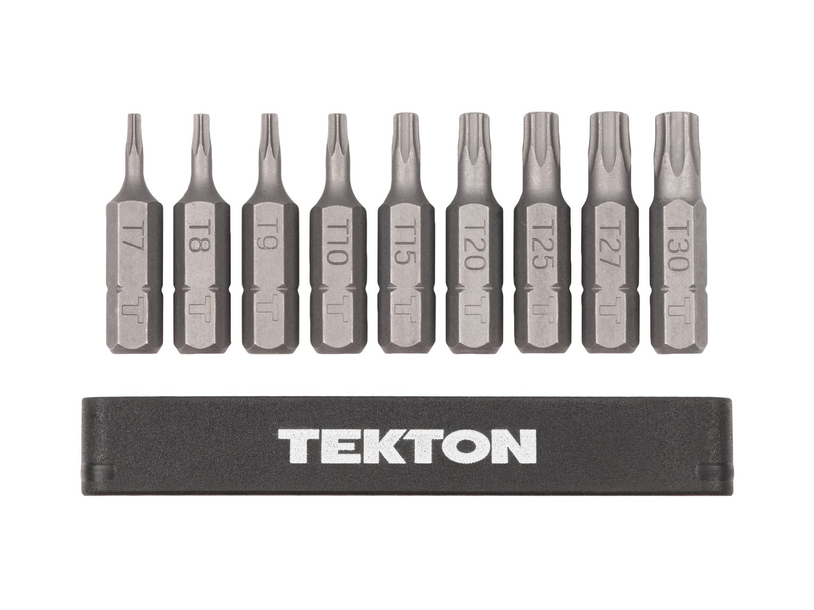 TEKTON 1/4 Inch Star Bit Set with Rail, 9-Piece (T7-T30) | DZT93001 9-Piece, 0