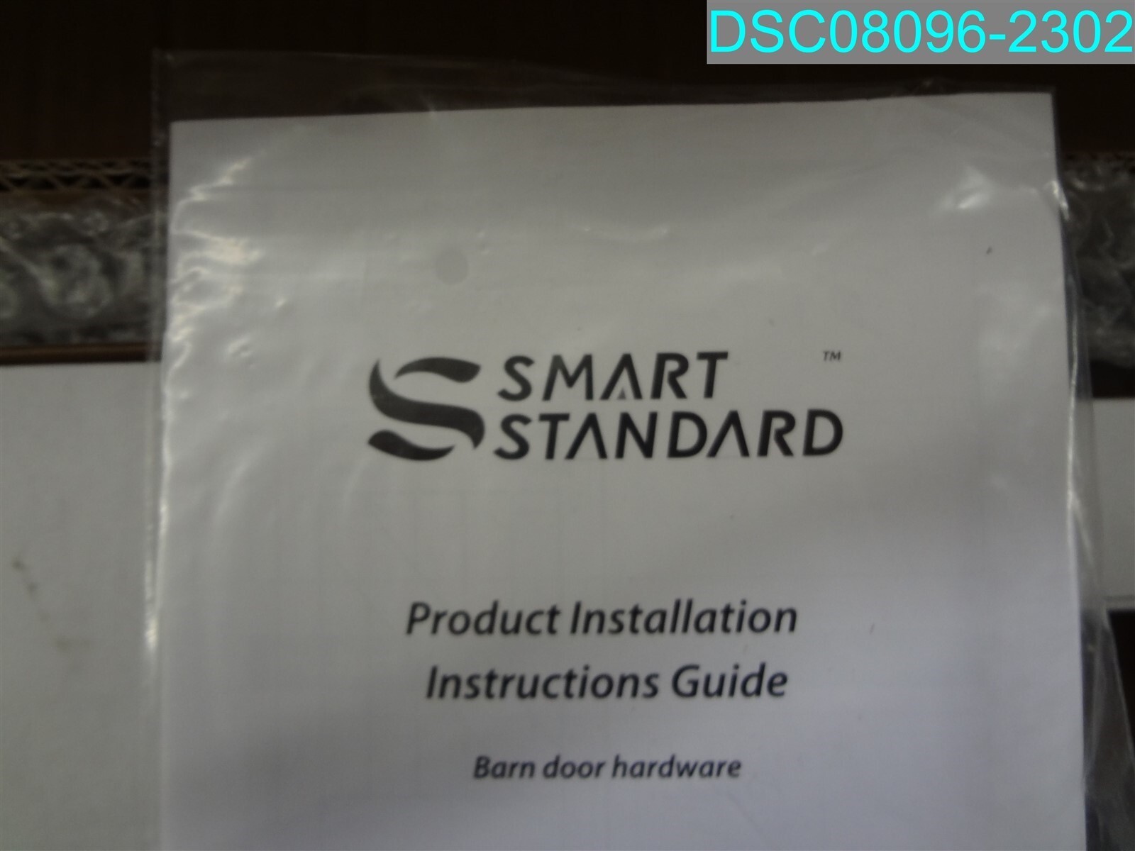 SDH-0066-21-BK Smart Standard Black Barn Door Hardware Kit